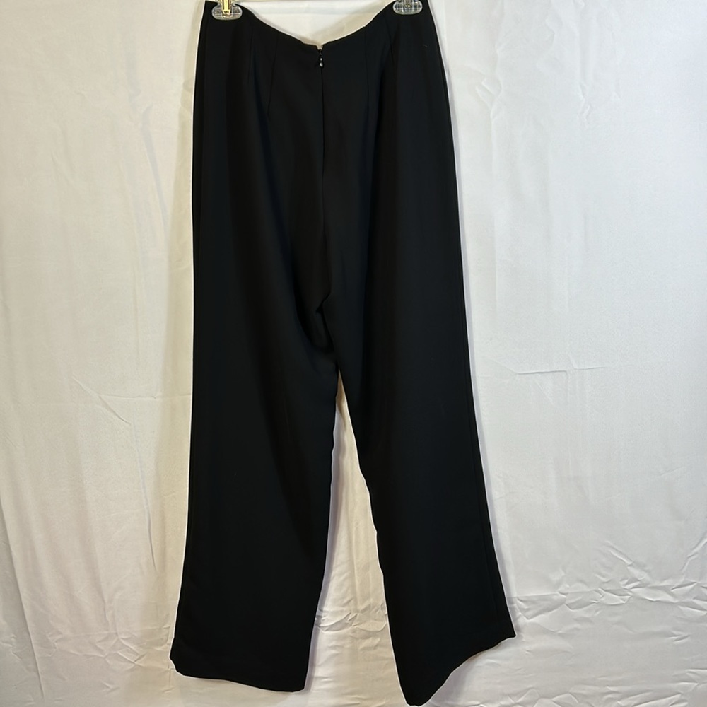 Donna Morgan Black Lined Pants Size 10 Wide Leg Excellent Condition - Picture 3 of 7